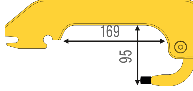 Svira C tips (CA2), L=95 mm ar elektrodu (WEL14002, BLACKHAWK)