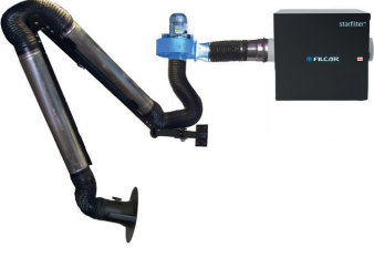 Wall-mounted welding fume extraction system (TECHNOSTAR-2000-NG/3, FILCAR)