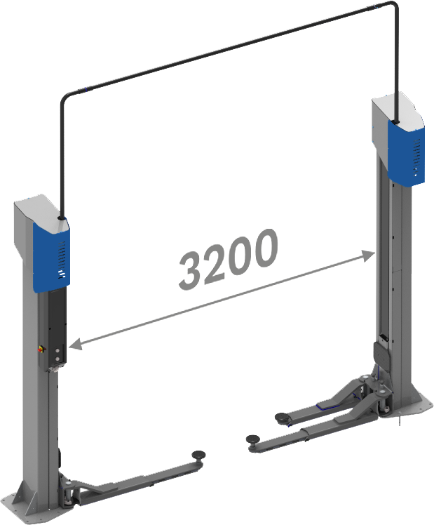 Platuma pagarinājuma komplekts pacēlājam KPX35LLE, 3200 mm (VSG.2CELM.902283, RAVAGLIOLI)