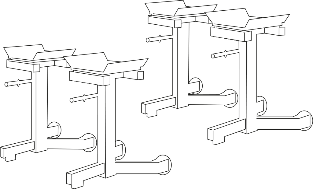 Kit of alignment stands, 4 stands (VSG.2CALL.902085, RAVAGLIOLI)