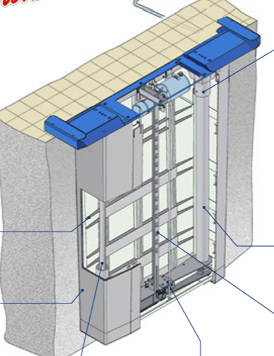 Supporting bar set for frame installation (S1011A4, RAVAGLIOLI)