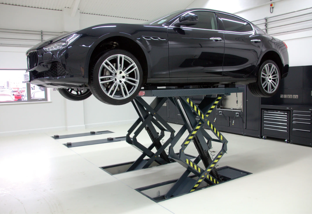 Double electro-hydraulic scissor lift above-ground installation, 3,5 t, RAV509IF (RAV.509IF.196354, RAVAGLIOLI)