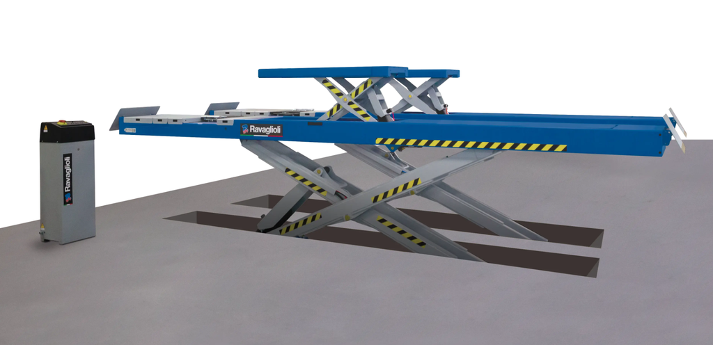 Electro-hydraulic scissor lift for wheel alignment 4.2 T (4.6 m platforms), RAVAGLIOLI (RAV.640N4.192998, RAVAGLIOLI)