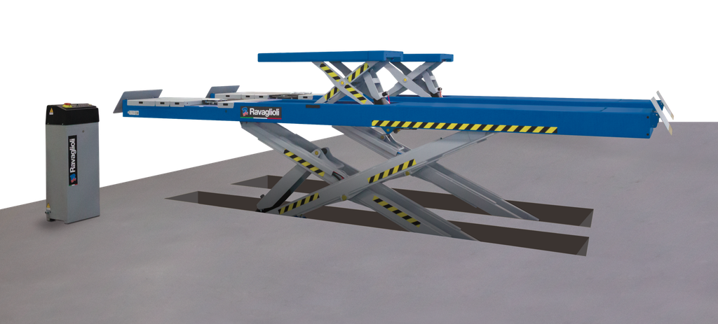 Žirklinis keltuvas RAV650N.2.55ISI, 5000 kg, platformos 5,5 m (RAV.650N2.193384, RAVAGLIOLI)