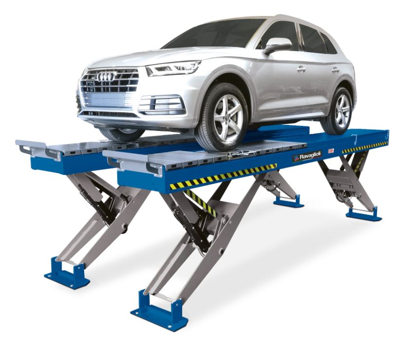 Electro-hydraulic vertical scissor lift 5.5 T with wheel alignment (5.4 m), RAVAGLIOLI (RAV.80552.196736, RAVAGLIOLI)