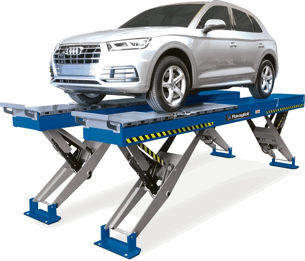 Šķēru pacēlājs RAV8055.2.54ISI, karsti cinkots, 5500 kg, 5,4 m platformas (RAV.80552.196743, RAVAGLIOLI)