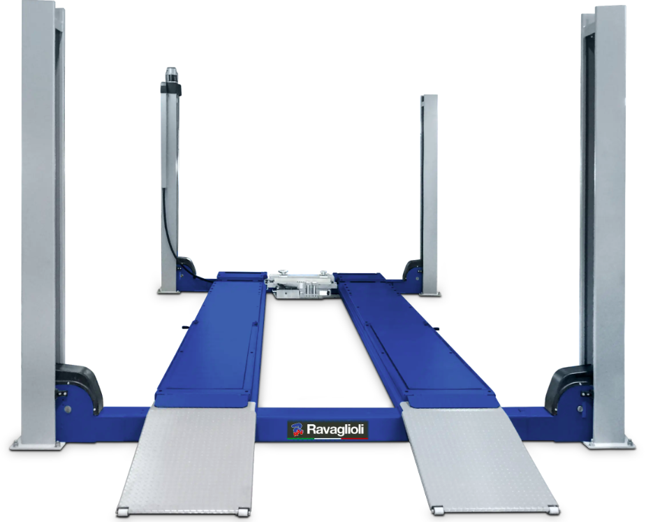 Keturių kolonų keltuvas ratų suvedimui 6,5 T (5700 mm platformos), RAVAGLIOLI (RAV.4652L.194299, RAVAGLIOLI)