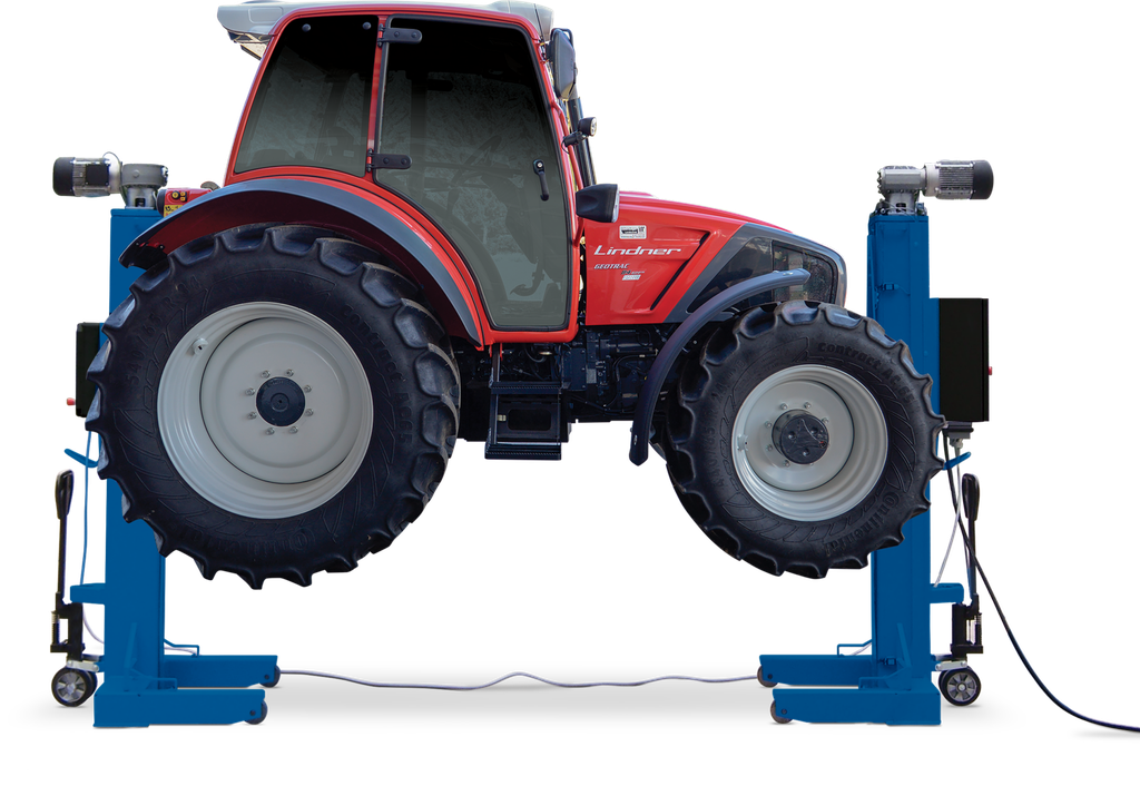 Set of 2 mobile column lifts for agricultural tractors (RAV262AGR, RAVAGLIOLI)