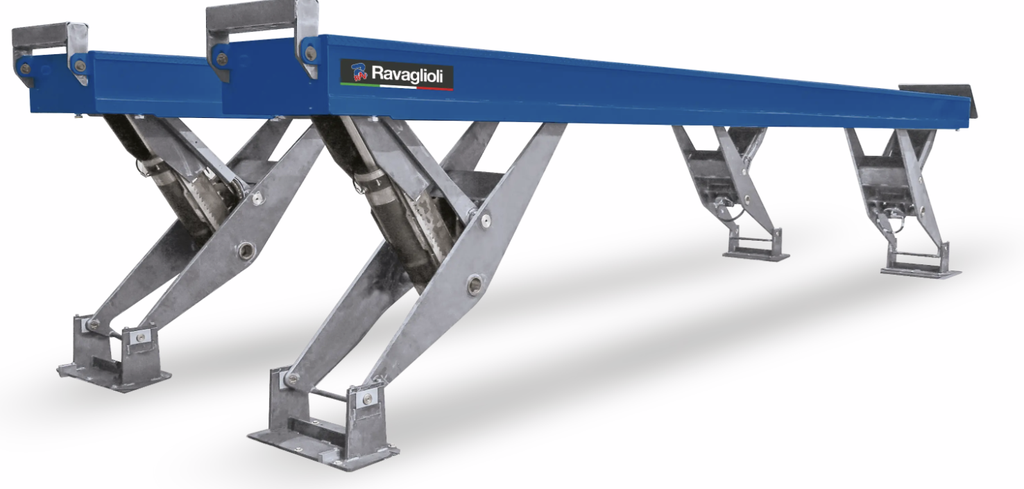 Elektrohidrauliskais šķēru pacēlājs 25 000 kg, 14 500 mm platformas (RAV825.145I, RAVAGLIOLI)