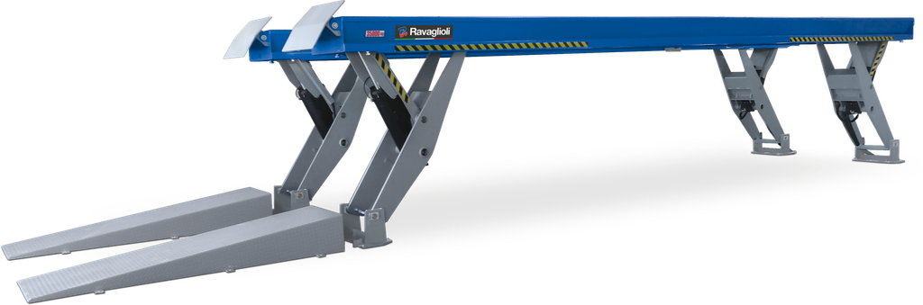 Pakėlimo takai (runways) 10 000 mm su išpjovomis sukamiesiems stalams, 35 000 kg (RAV835.10AI, RAVAGLIOLI)