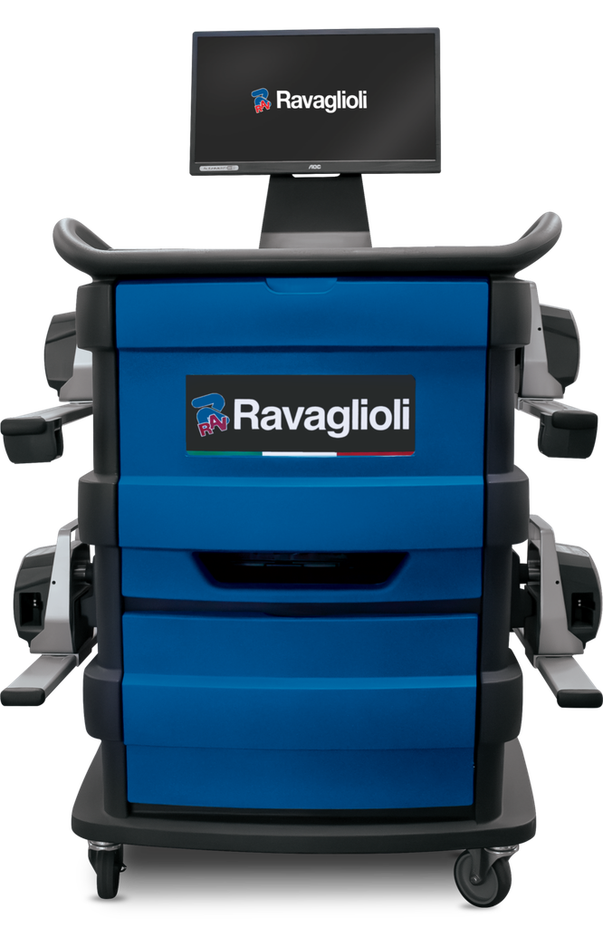 RAVTD1780PWS.3 8-CCD sensoru riteņu ģeometrijas regulēšanas stends ar infrasarkano staru pārraidi starp mērgalvām (RAV.TD178.700636, RAVAGLIOLI)
