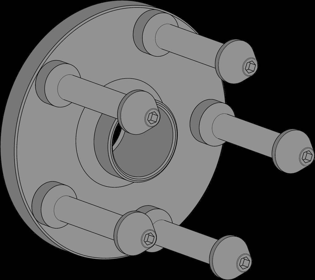 Flange with 5 pins for Maserati, RAVAGLIOLI (GAR199)