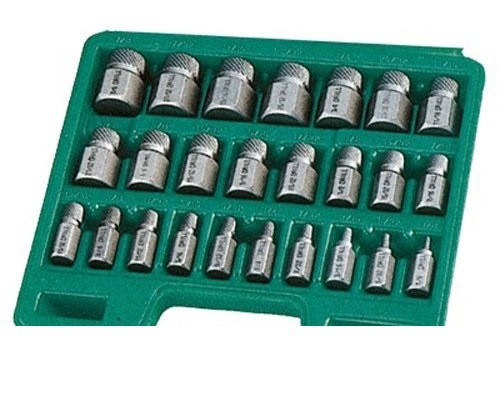 25 dalių daugiažvaigždinis (multi-spline) ištraukiklių rinkinys