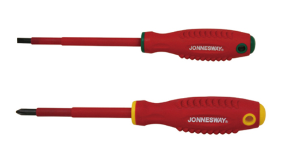 Izolēts skrūvgriezis 1000 V, 2,5 x 75 mm, VDE/GS (DV14S275, JONNESWAY)