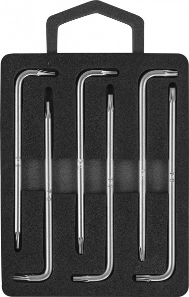6PCS STAR TAMPERPROOF KEY SET CR-MOLY, NICKEL FINISHED (H09MT06S, JONNESWAY)