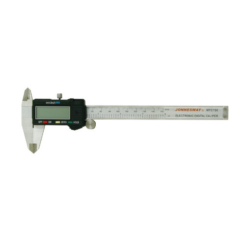 Liela diapazona elektroniskais bīdmērs 6", nerūsējošais tērauds (MTC150, JONNESWAY)