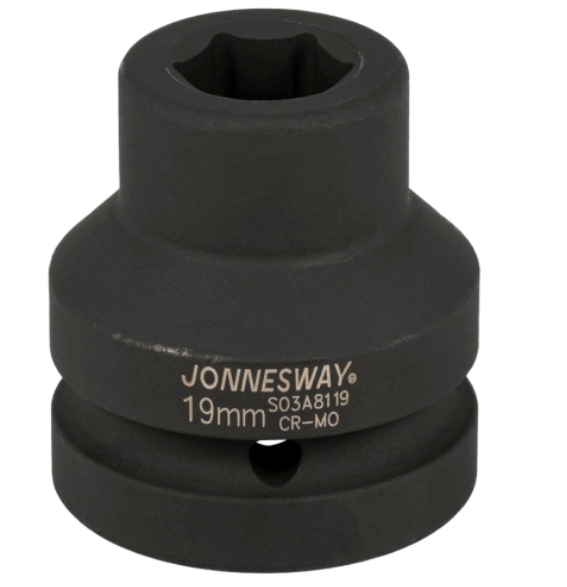 1"DR. 6PT IMPACT SOCKET SIZE: 19MM (S03A8119, JONNESWAY)