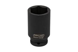 Smūginė ilga galvutė 1/2" 6-briaunė, dydis: 34 mm (S03AD4134, JONNESWAY)
