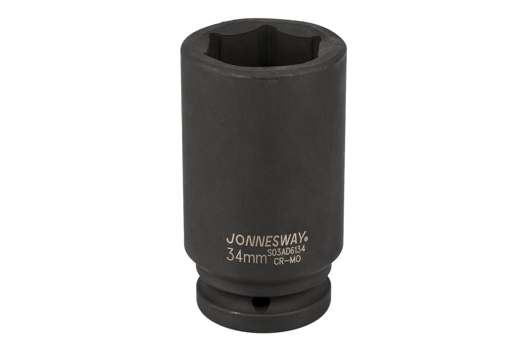 3/4"DR 6PT FLANK DEEP IMPACT SOCKET, SIZE: 34MM (S03AD6134, JONNESWAY)