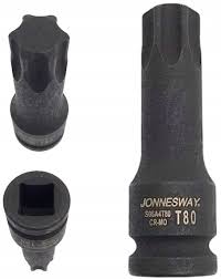 Trieciena muciņa ar zvaigznes (TORX) uzgali 1/2", izmērs: T80, L: 78 mm (S06A4T80, JONNESWAY)