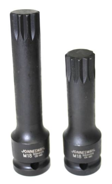 Trieciena muciņa ar zvaigznes (SPLINE) uzgali 1/2", izmērs: M14, L: 78 mm (S16A4314, JONNESWAY)