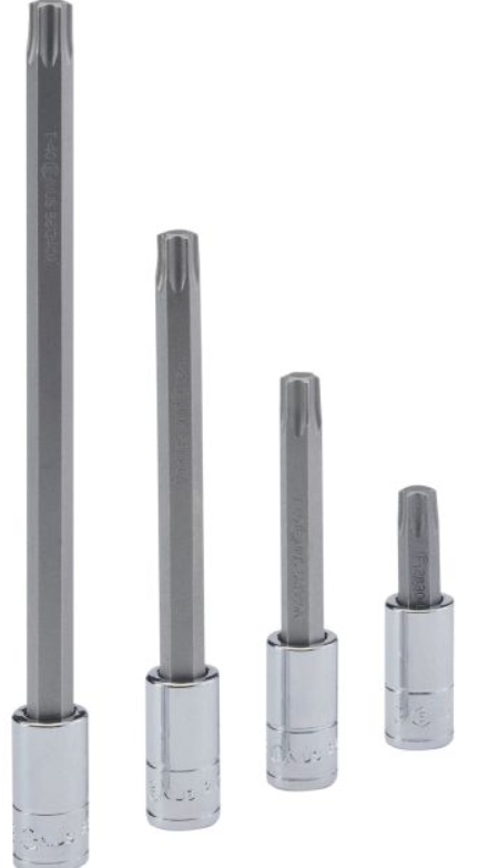 1/4" Dr. T-15 star bit socket, 70 mm (208+6315, GENIUS)