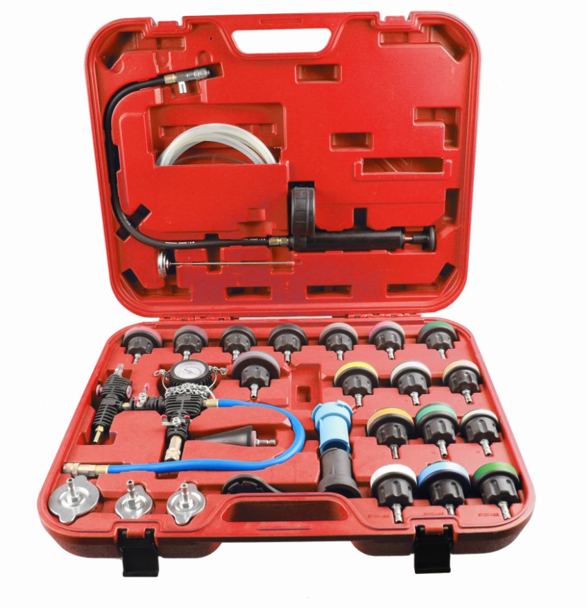 Aušinimo sistemos nuotėkio matavimo įrankių rinkinys (28 vnt.) Sonic 818029