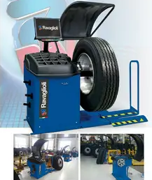 Truck wheel service equipment set: tyre changer and wheel balancer, RAVAGLIOLI (S19281R, RAV)
