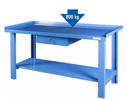 Workbench 1.6 m with 1 drawer, 800 kg load (05.088.73, MARCO TOOLS)