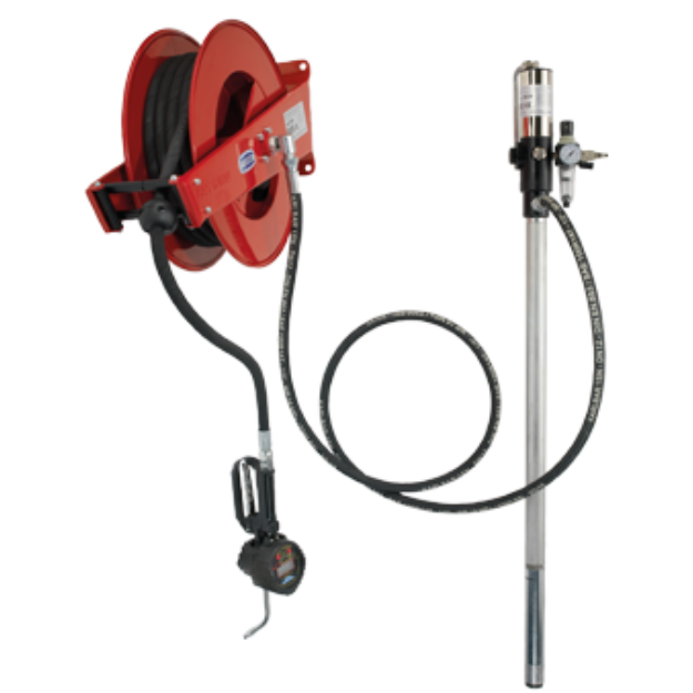 Pneumatinė alyvos išdavimo sistema su 10 m žarna, Flexbimec 2992/10