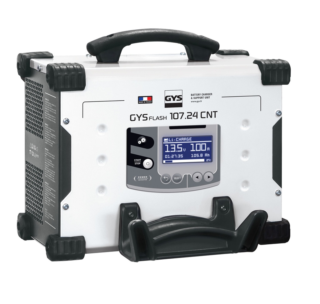GYSFLASH 107.24 CNT FV battery charger, 5 m cables (082939, GYS)