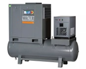 Screw air compressor with 500 l receiver and dryer (SKTG7,5/10 SP COMB+W, WALTER)