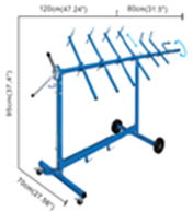 Rotating Paint Stand for Parts, Set (AQLC-101, AUTO EQ)