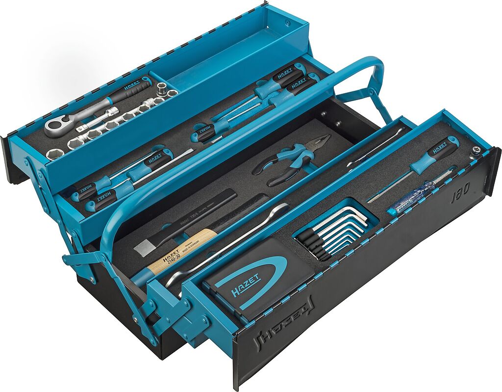 Tool box with 79-piece tool set (190/79, HAZET)