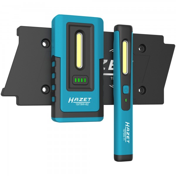LED inspection light set with wireless charging, 2 pcs (1979NW/3, HAZET)