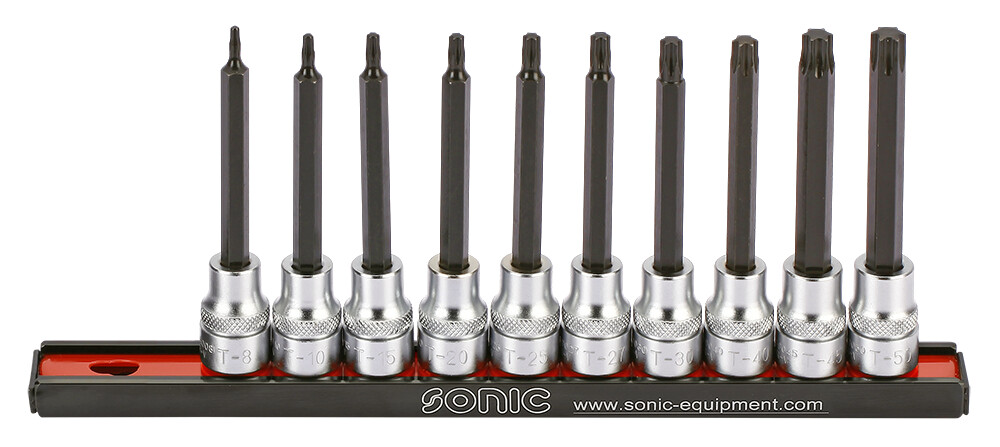 Ilgų TORX galvučių 3/8 col. rinkinys, 10 vnt. (201012, SONIC)