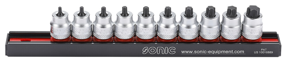 Sonic 3/8" šešiabriaunių(HEX) galvučių rinkinys trumpas 10 vnt. (201016, SONIC)