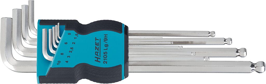 Offset screwdriver set - Inside hexagon profile, ball-head (2105LG/9H, HAZET)
