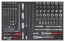 Instrumentu komplekts ratiņiem – 1/4 un 3/8 collu galviņas (142 gab.) (214201, SONIC)