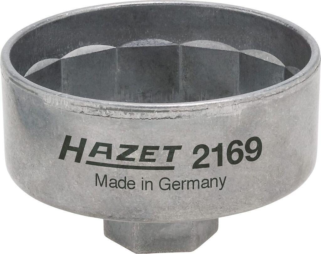 Alyvos filtro raktas - 3/8 colio (10 mm) kvadratas, tuščiaviduris (2169, HAZET)