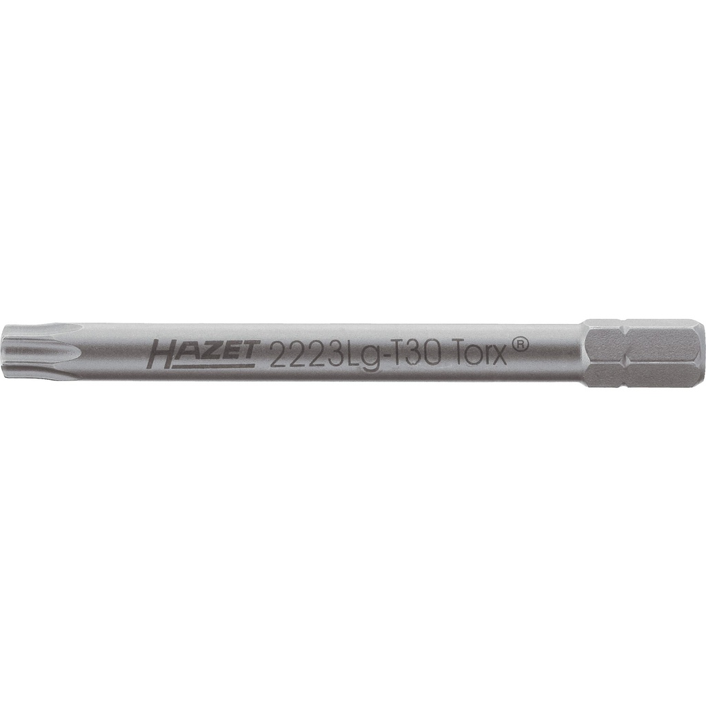 HAZET Bit - 1/4 inch (6.3 mm) hexagon, solid (2223LG-T30, HAZET)