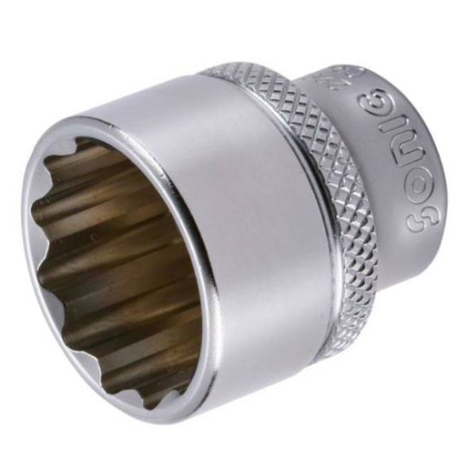 Galvutė 3/8 12-kampė 7/16 