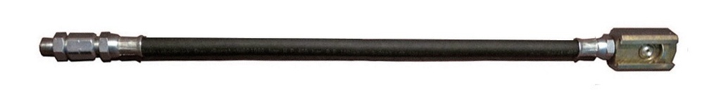 Išleidimo žarna 1/8 col. × 300 mm su 16 mm plokščiagalvės tepalinės antgaliu (26717, EUROLUBE)