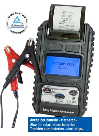 Digitālais akumulatora / lādēšanas / iedarbināšanas sistēmas testeris ar printeri (04.003.14, MARCO TOOLS)