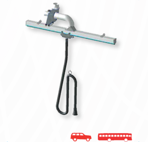 Rail-mounted exhaust gas extraction system 18 m (TTS-AK-18/2-VP2, CORAL)