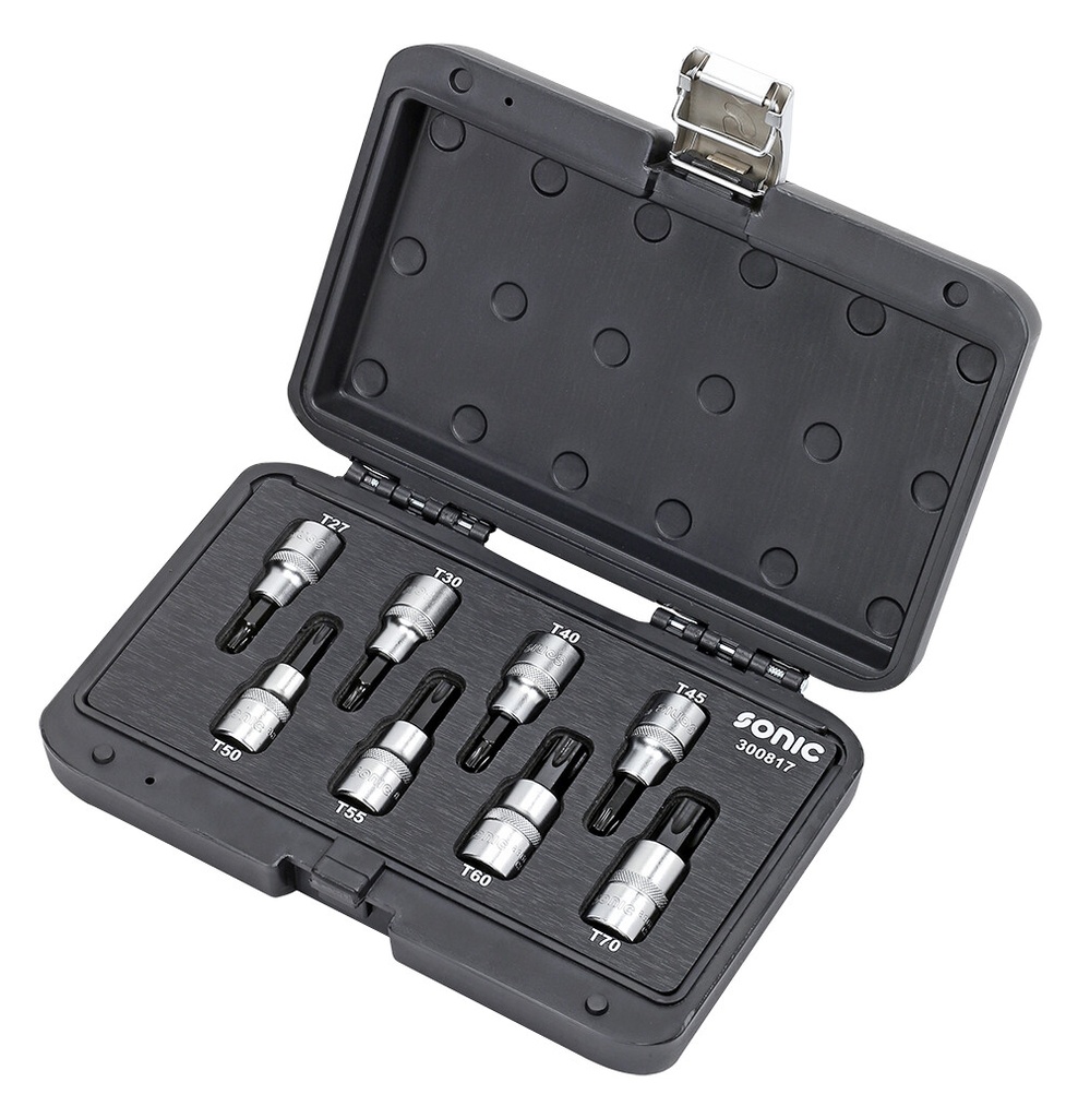 TORX muciņu komplekts 1/2 collas, 8 gab. (300817, SONIC)