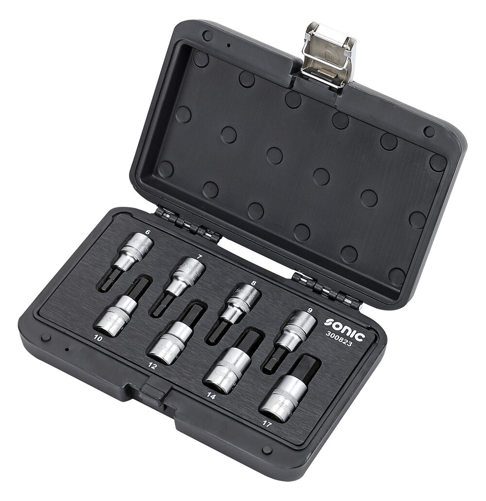 Sonic Hex Bit Socket Set 1/2" Drive 8pcs (300823, SONIC)