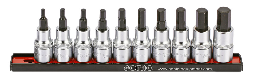 Šešiakampių antgalių 1/2 rinkinys (10vnt) (301003, SONIC)