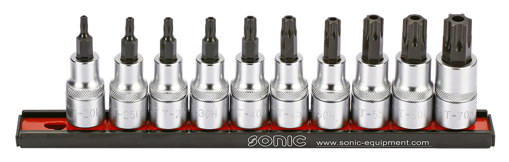 Torx įmontuotų 1/2 antgalių rinkinys (10vnt.) (301006, SONIC)