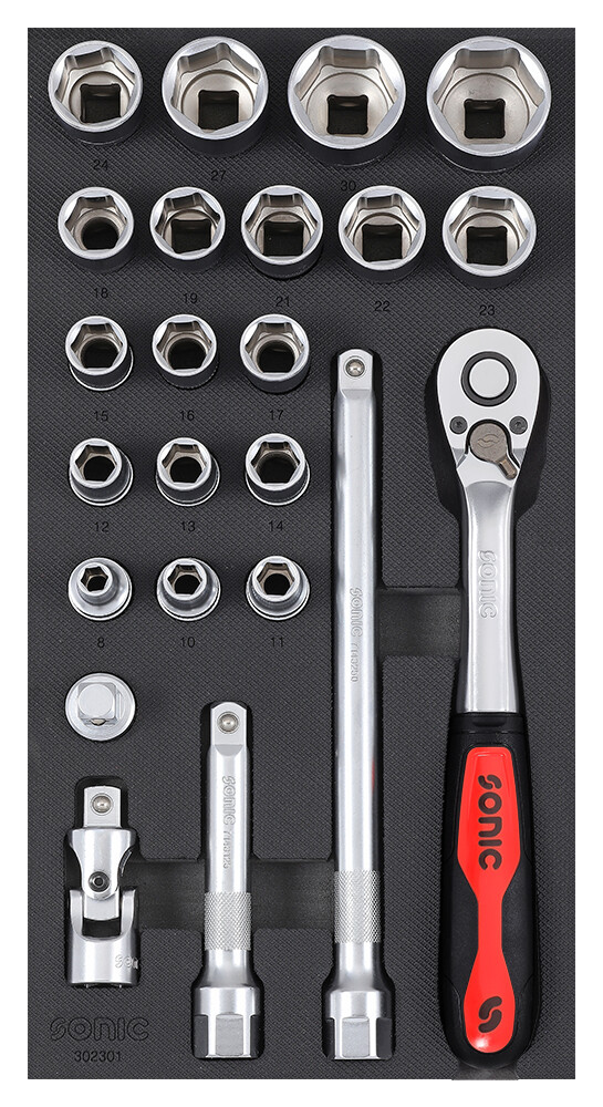 Priedų 1/2 rinkinys SFS 1/3, 23 pcs., SONIC EQUIPMENT (302301, SONIC)